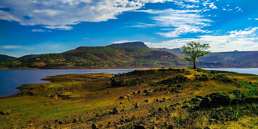 Picturesque view of Pawna Lake in Summer - one of the beautiful places to explore