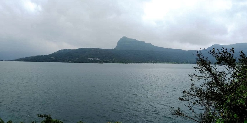 Image of Pawna Lake, the scenic camping spot with hills, bonfires, and stargazing