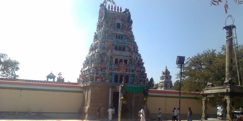 Stunning view of Perur Pateeswarar Temple, one of the holy hill temples in Coimbatore