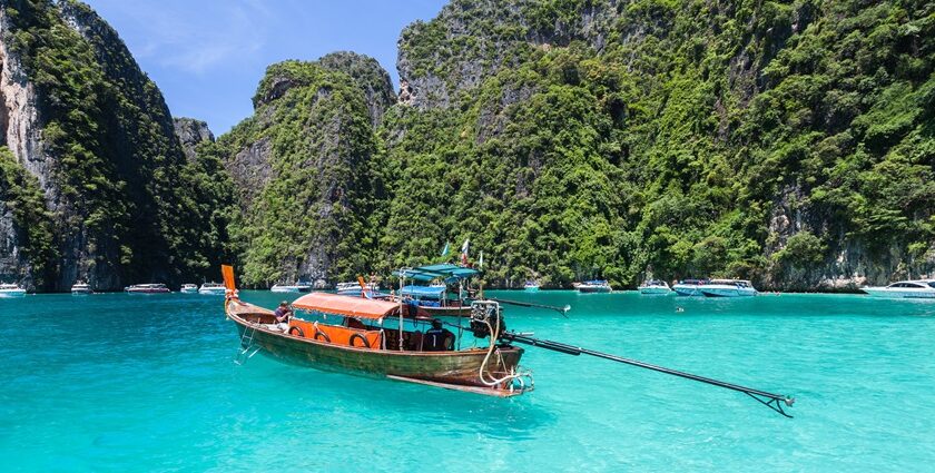 Full moon party in Phi Phi Island with vibrant festivities.