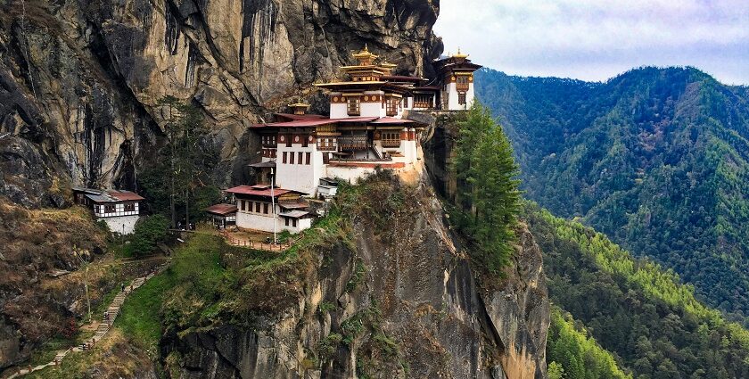 An image of a Phugtal Monastery which is located in Ladakh, Jammu and Kashmir.