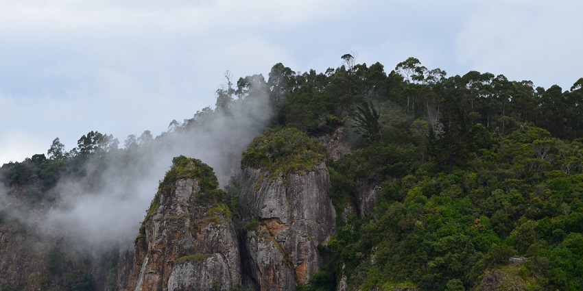 Majestic rock formations providing panoramic views of the valley.