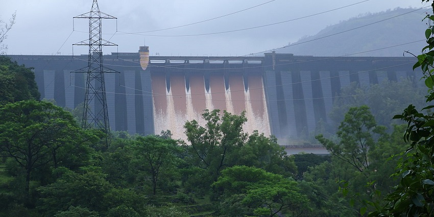 An image of Pimpalgaon Joge Dam offer serene waters, scenic views, and tranquillity.
