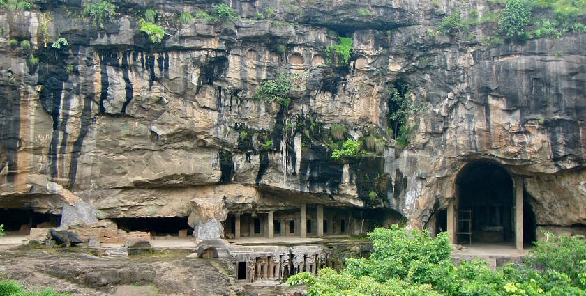 Pitalkhora Caves are 14 ancient Buddhist rock-cut caves in Maharashtra.