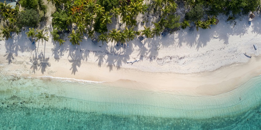 A scenic view of Pitti Island, one of the famous places for snorkelling in Lakshadweep.