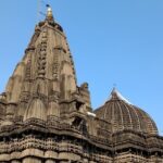 A corner view of the Kalaram Temple, dedicated to Lord Ram in Nashik, Maharashtra.