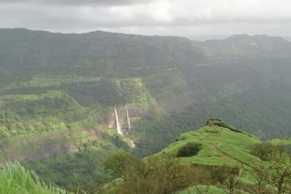 A view of mist-covered hills, among some of the best places near Pune for weekend.