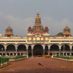 The resplendent Mysore Palace awakens with the sunrise.