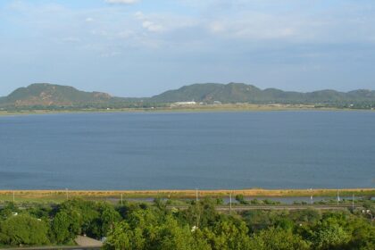 A panoramic view of Chengalpattu showcasing temples, shopping areas, and natural beauty