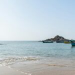 Take in the views of the Om Beach, a popular place to visit in Gokarna.