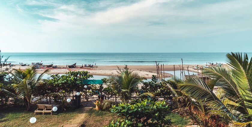 A glimpse of the serene Ganpatipule Beach, one of the top places to visit in Konkan.