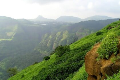 Scenic view from the top of the lush green hills on pune a majestic Places to visit in Pune with friends