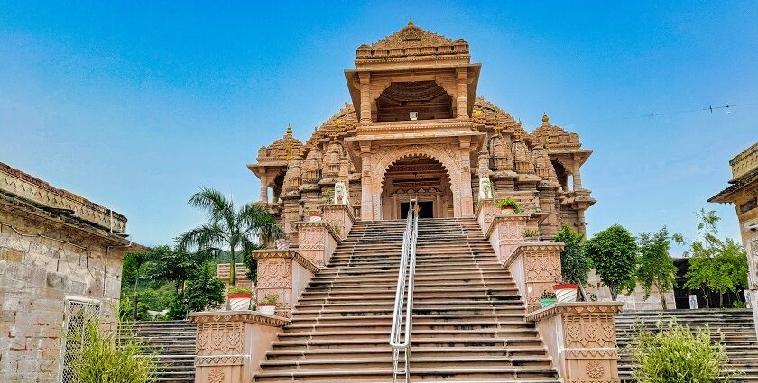 Dholya Ganpati temple on river Krishna Maai at Wai Satara in the state of Maharashtra.