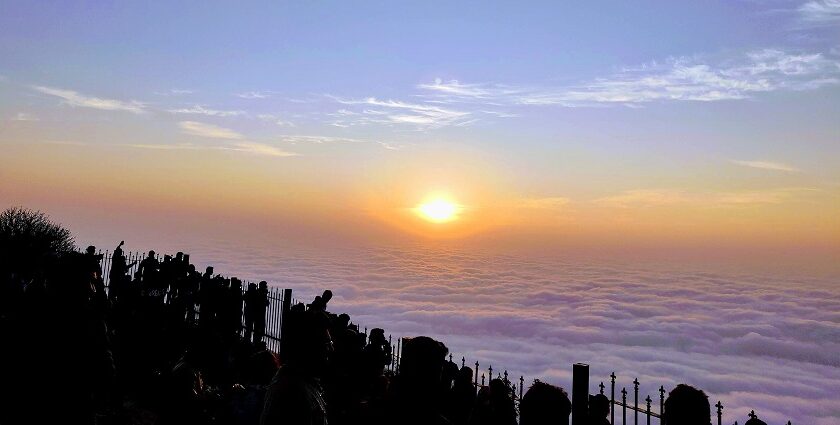 Sunset at Nandi Hills, a place to visit near Bannerghatta National Park