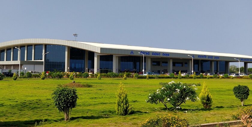 A scenic view of Belgaum Airport city highlighting its greenery and landscape