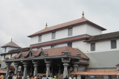 A serene view of the famous Dharmasthala Temple, one of the best places to visit near dharmsthala and kukke