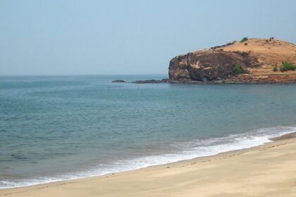 View of a serene Konavali beach, one of the top places to visit near Diveagar