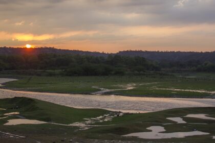 Picturesque view of Damdama lake, one of the best places to visit near Gurgaon within 50kms