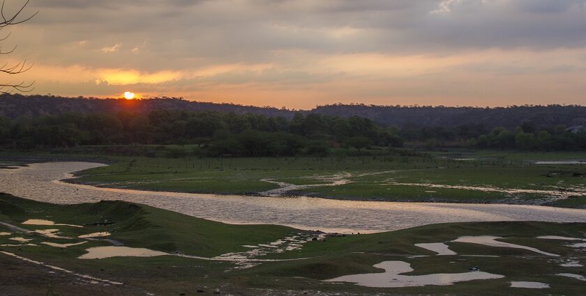 Picturesque view of Damdama lake, one of the best places to visit near Gurgaon within 50kms