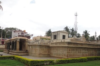 A serene view of Kolaramma Temple complex situated in Kolar, Karnataka