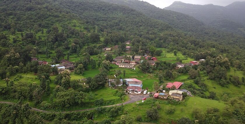 An image of Mulshi, a small village surrounded by greenery in the state of Maharashtra.