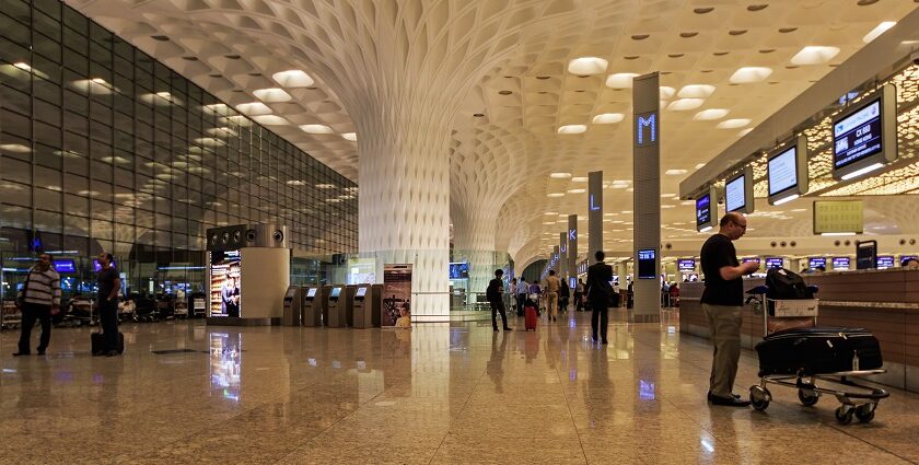 A picture of one of the most beautiful airports in India–Mumbai Airport