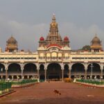 A serene view of Mysore Palace captured during morning hours