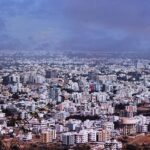 An image of Nashik Skyline taken from Pandav Lavi, which is one of the best places to visit near Nashik in monsoon.