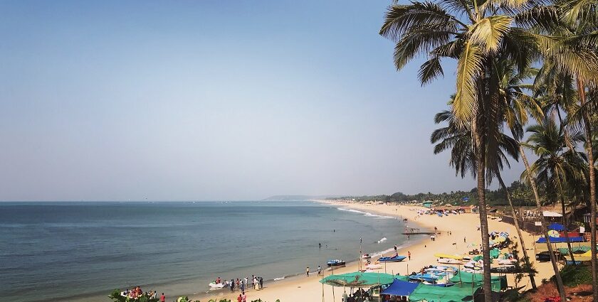 Scenic view of a beach in Goa, one of the must places to visit near Pune