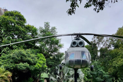 The Indian Airforce Mil Mi-8 showcased at the National Military Museum and Park.