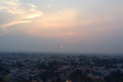 A panoramic view of Hosur City, showcasing its urban landscape and vibrant environment.