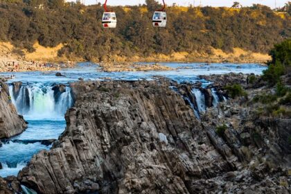 Dhuadhar waterfalls in Jabalpur, one of the popular places to visit in Madhya Pradesh for couples