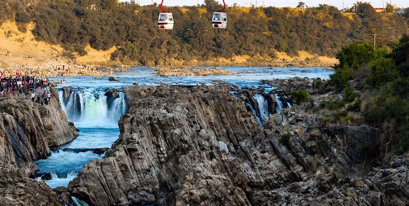 Dhuadhar waterfalls in Jabalpur, one of the popular places to visit in Madhya Pradesh for couples