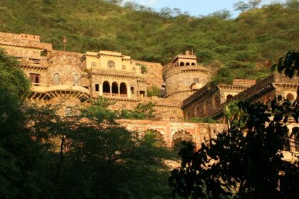 Neemrana Fortress in Alwar, a stunning weekend getaway near Gurgaon for visitors.