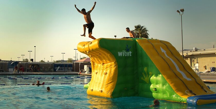 People enjoying a private pool party in Bangalore