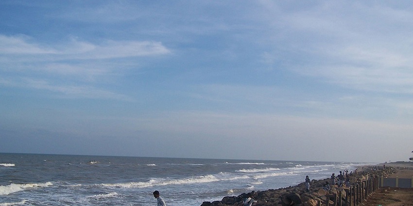 Scenic beach with historical significance and tranquil surroundings.