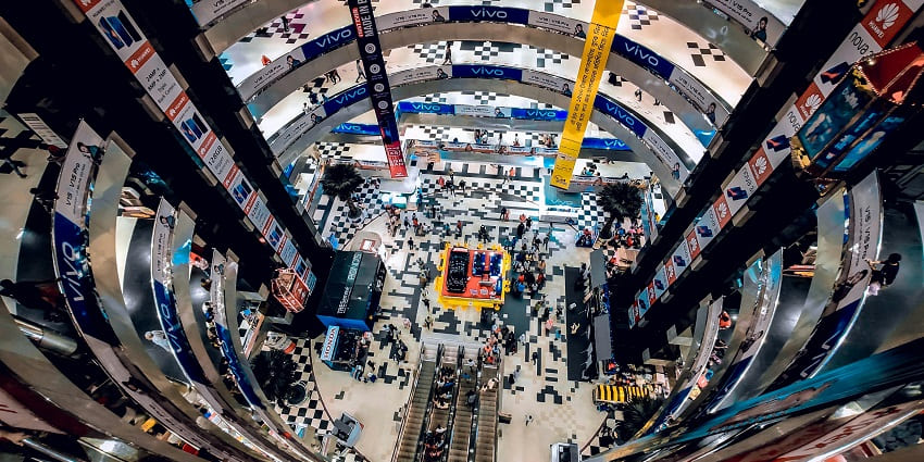 An inside view of the Poonam Mall, a famous attraction in Maharashtra region.