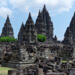 An image of the majestic Prambanan Temple showcasing its intricate carvings and towering spires.