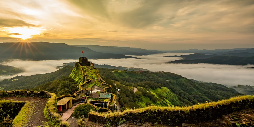 Pratapgad Fort, known for Maratha architecture, is among the best places to visit in Satara.
