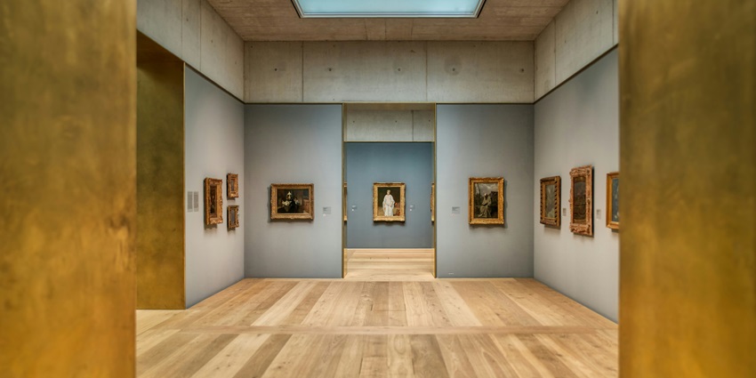 A glimpse of modern paintings by famous artists being displayed at The Project 88.