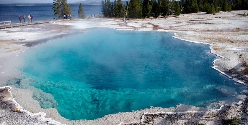 Picturesque view of the Puga hot springs, one of the must visit places for a rejuvenating experience