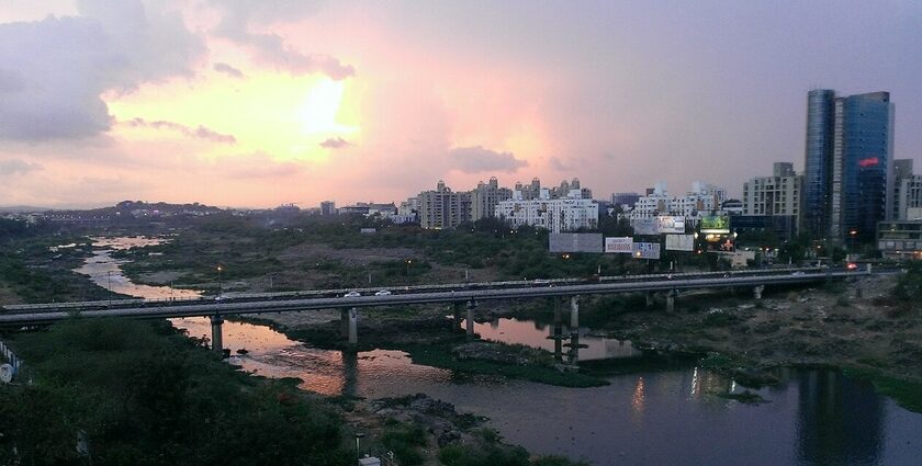 Aga Khan Bridge in Pune, featuring elegant arches over a calm river, the best things to see in Pune