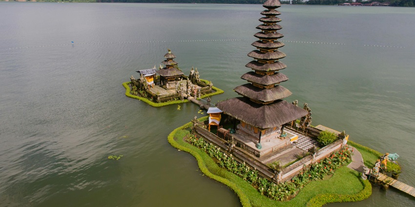 A view of Pura Ulun Danu Batur, a serene abode to visit near Batur Natural Hot Spring.