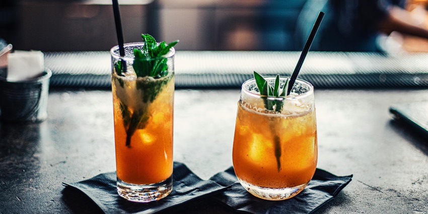 Cocktails enjoyed at Purple Martini which hosts vibrant parties and gatherings in Goa.