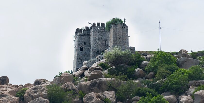 Aerial view of Raichur fort.