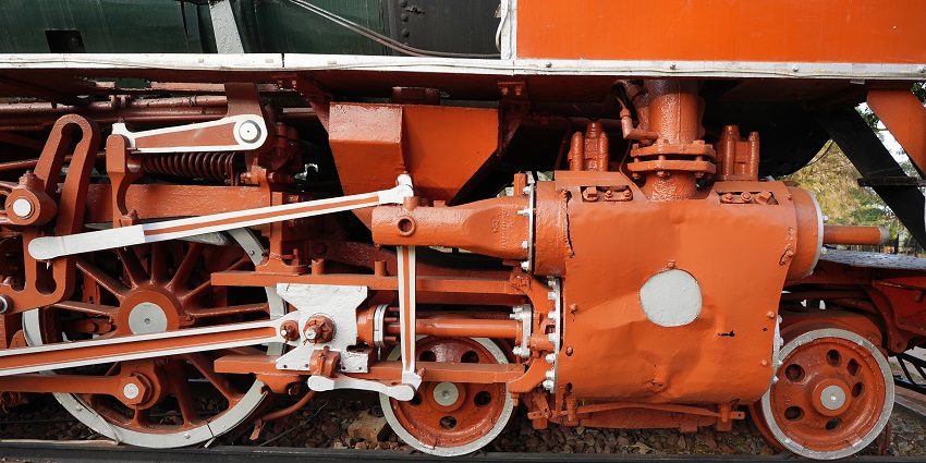 Exhibit at Rail Museum near Blue Lagoon Water Park in India.