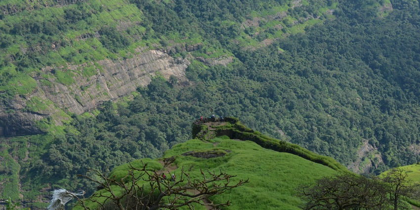 The sprawling Rajmachi showcasing the beauty of the surrounding hills and valleys.