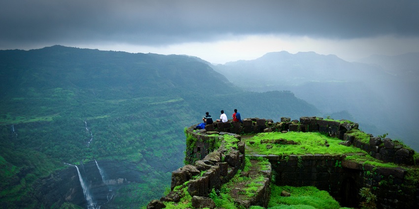 A picture of Rajmachi Fort, giving the essence of historical and cultural significance