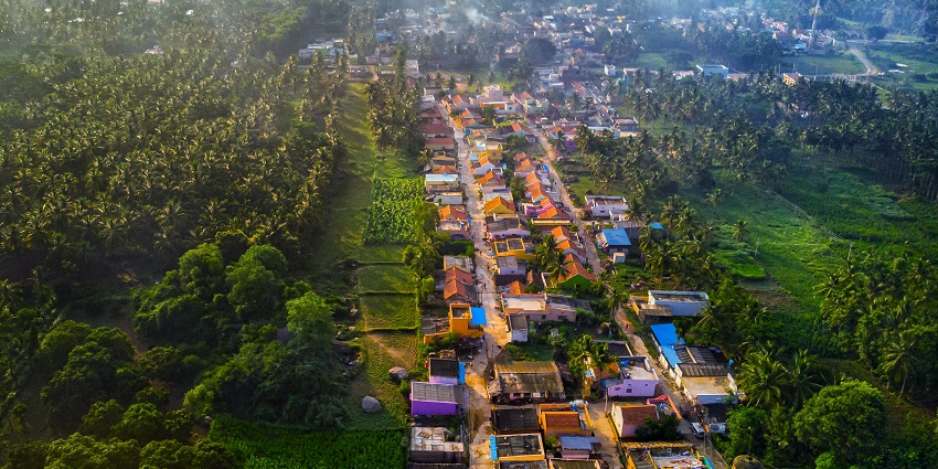 Aerial view of Koothagal in Ramanagar District - places to visit in April near Bangalore
