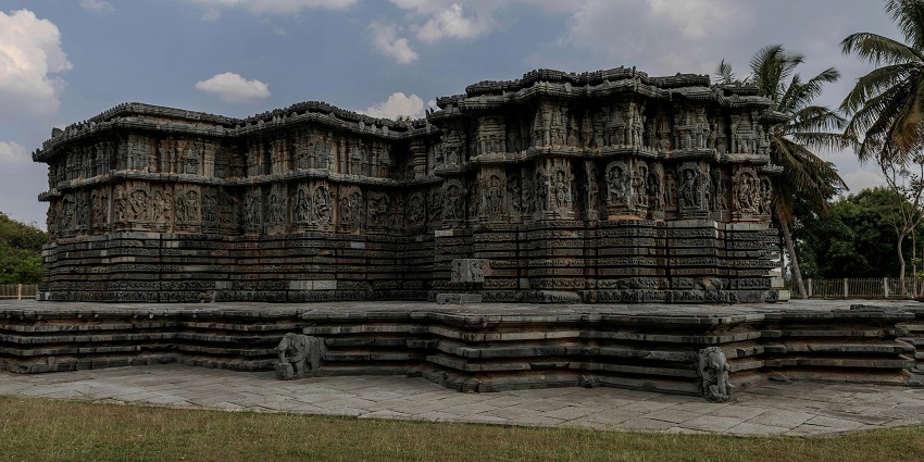 A temple featuring ornate details is a famous place near Rameswaram temple for devotees.